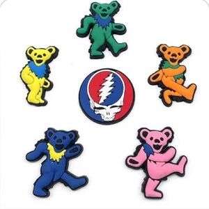 Grateful Dead Croc Charms NEW
